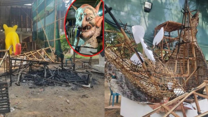 ফ্যাসিবাদের মুখাকৃতিতে আগুন দেওয়া ব্যক্তি শনাক্ত
