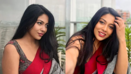 ভিন্ন লুকে  স্লিভলেস শাড়িতে মুগ্ধতা ছড়ালেন জেফার
