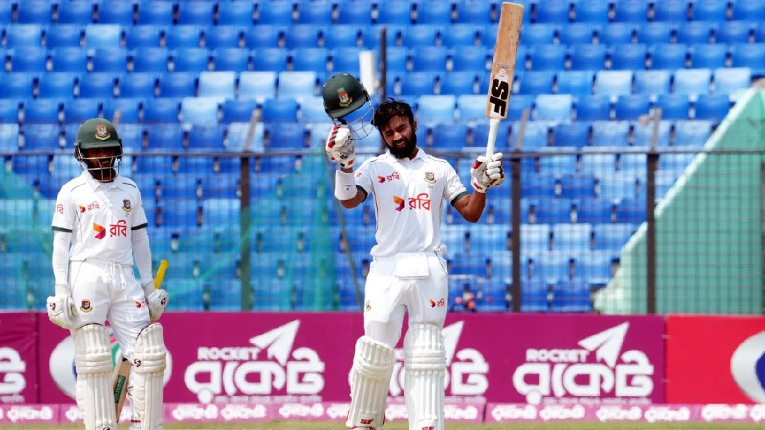 সাদমানের সেঞ্চুরিতে ৬৪ রানের লিডে বাংলাদেশ