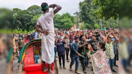 আন্দোলনে ভাইরাল হওয়া সেই রিকশাচালক