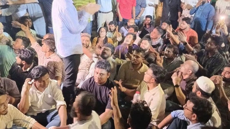 আওয়ামী লীগ নিষিদ্ধের দাবিতে যমুনার সামনে এনসিপির অবস্থান কর্মসূচি